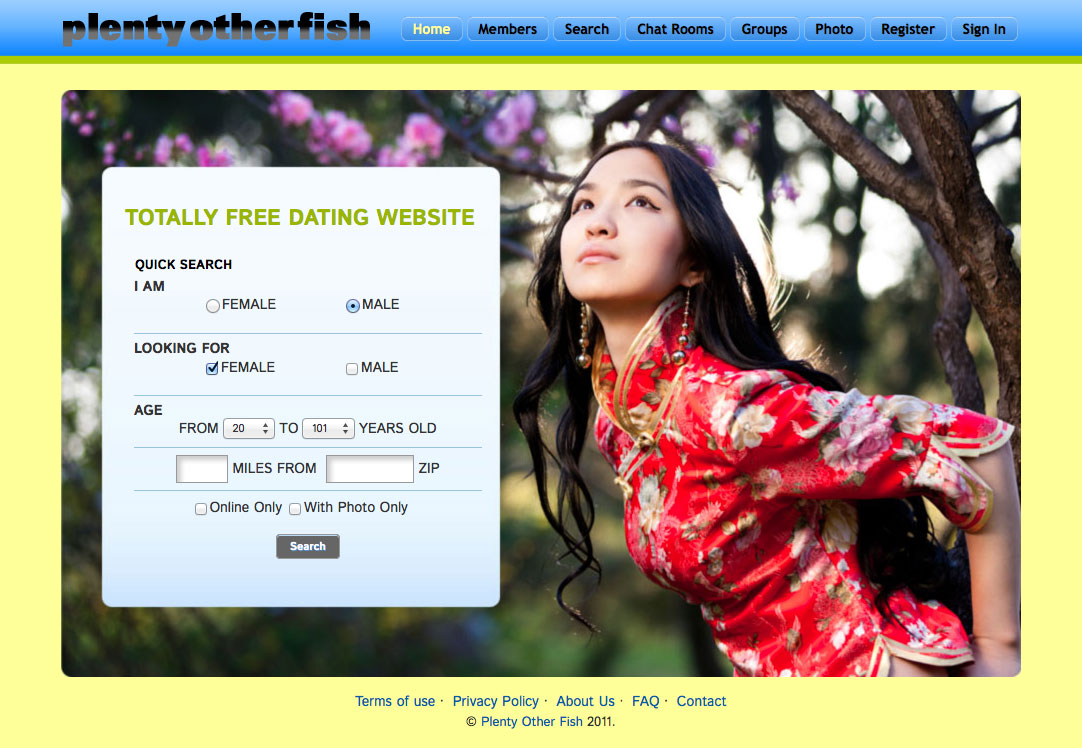 Dating Website Plenty Other Fish Orignal Web Design - Skadate Engine